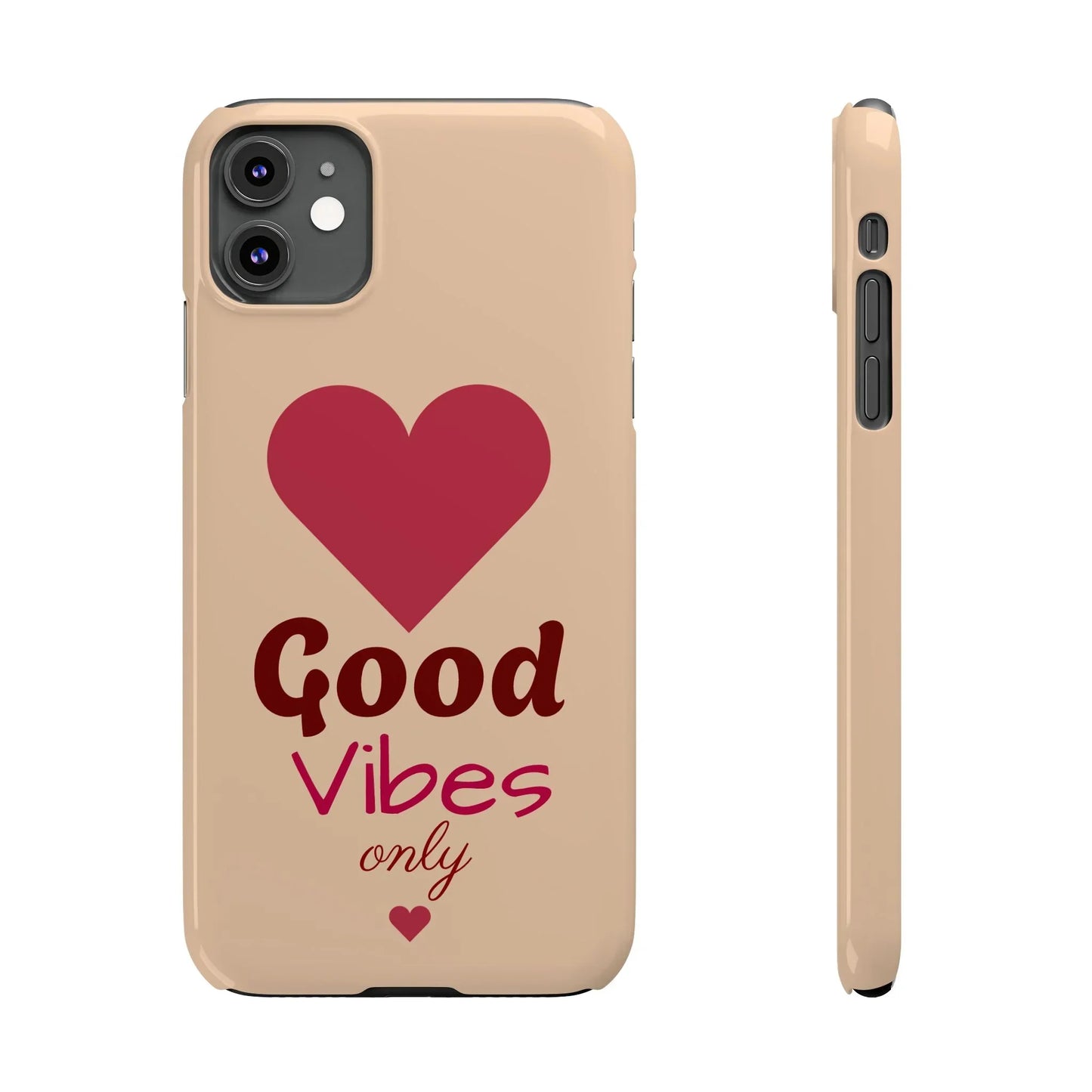 Good Vibes Only Slim Phone Case for iPhone 7 to 16 Series Models - KarArmDesign