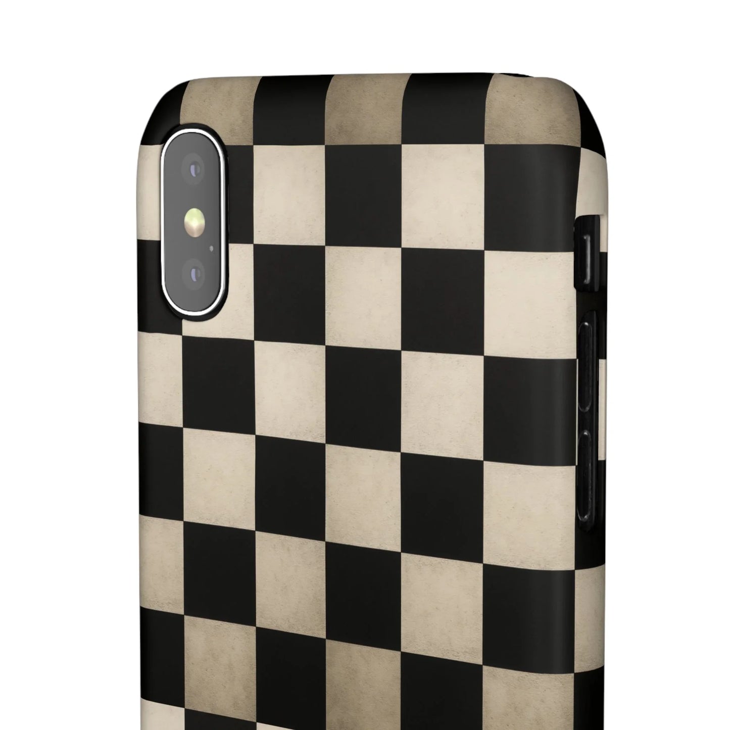 Stylish Matte Checker Phone Case for iPhone 7-16 and Samsung Galaxy S10-S24 Models - KarArmDesign
