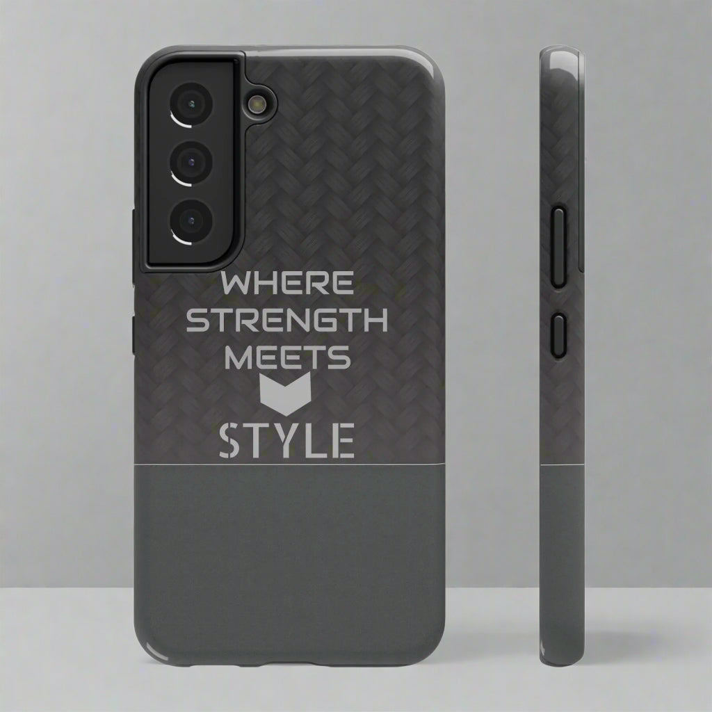 Gray Carbon Phone Case for iPhone 12-16 and Galaxy S21-S22 Models - KarArmDesign