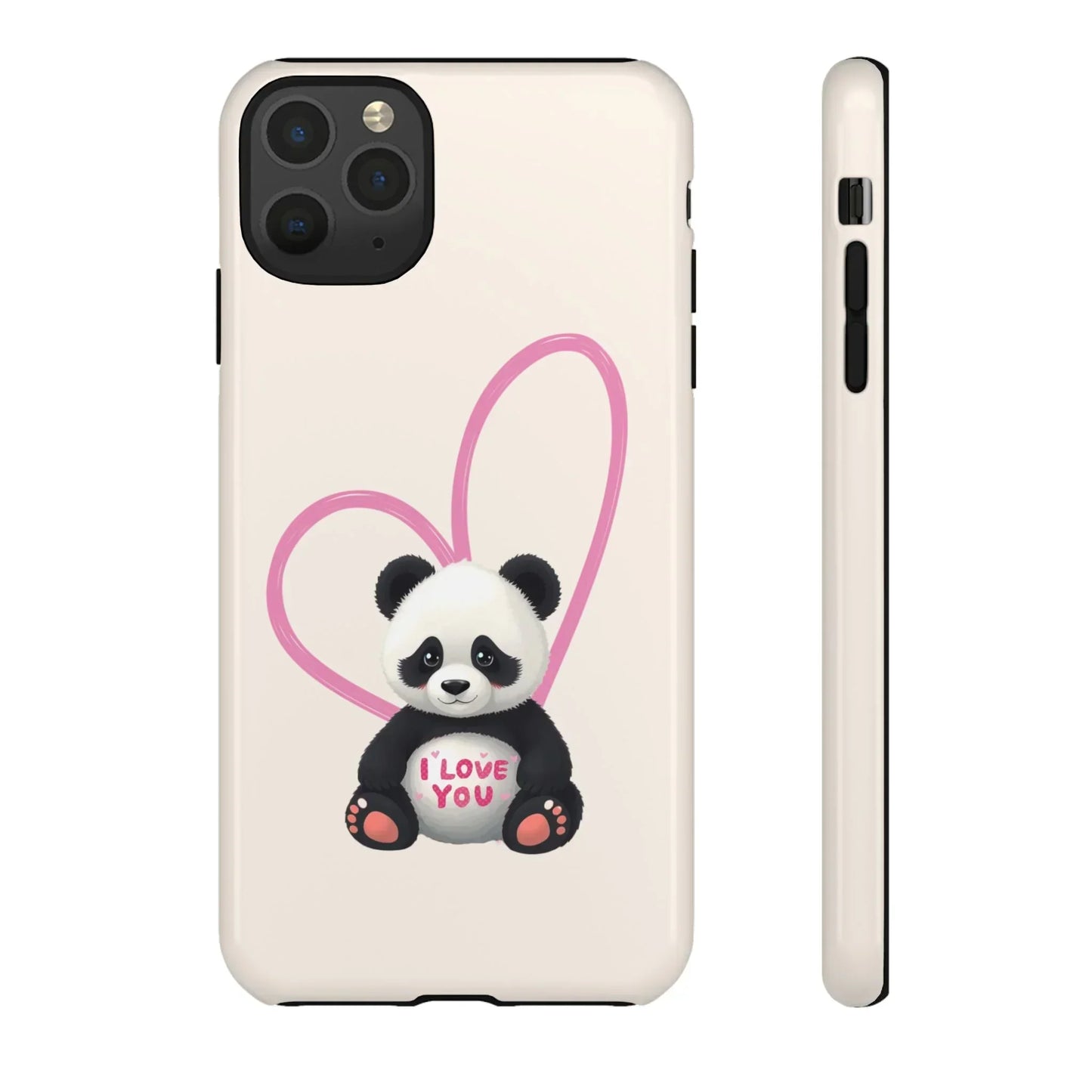 Cute Panda Heart Love Phone Case for iPhone 8-16 Models - KarArmDesign