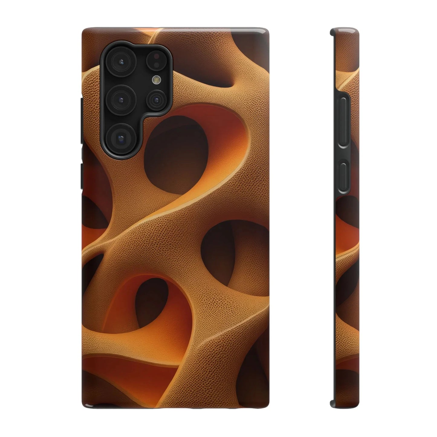 Amber Flow Phone Case for iPhone 11-17 and Samsung Galaxy S21-S22 Models - KarArmDesign
