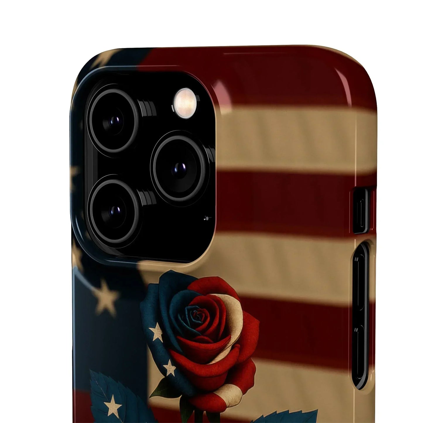 American Rose Flag Phone Case for iPhone 7-16 and Samsung Galaxy S10-S24 Models - KarArmDesign