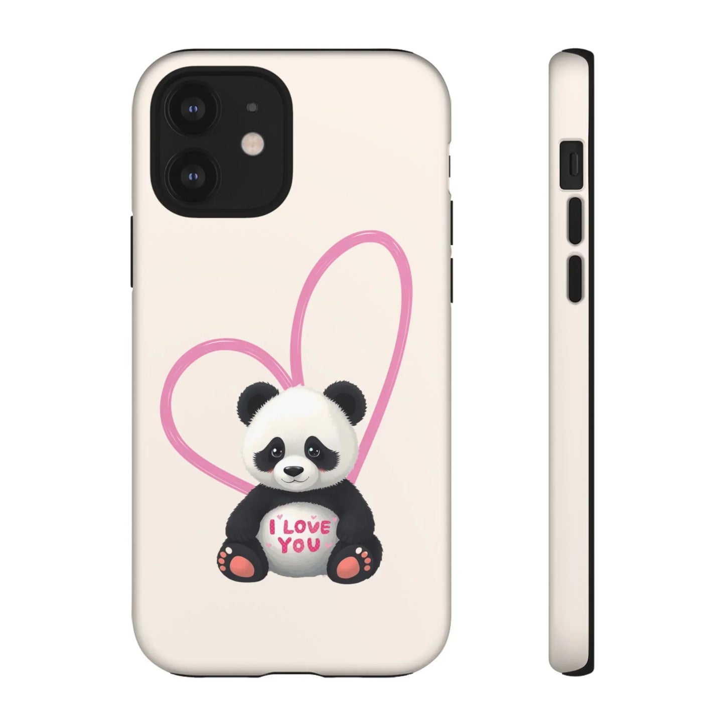 Cute Panda Heart Love Phone Case for iPhone 8-16 Models - KarArmDesign
