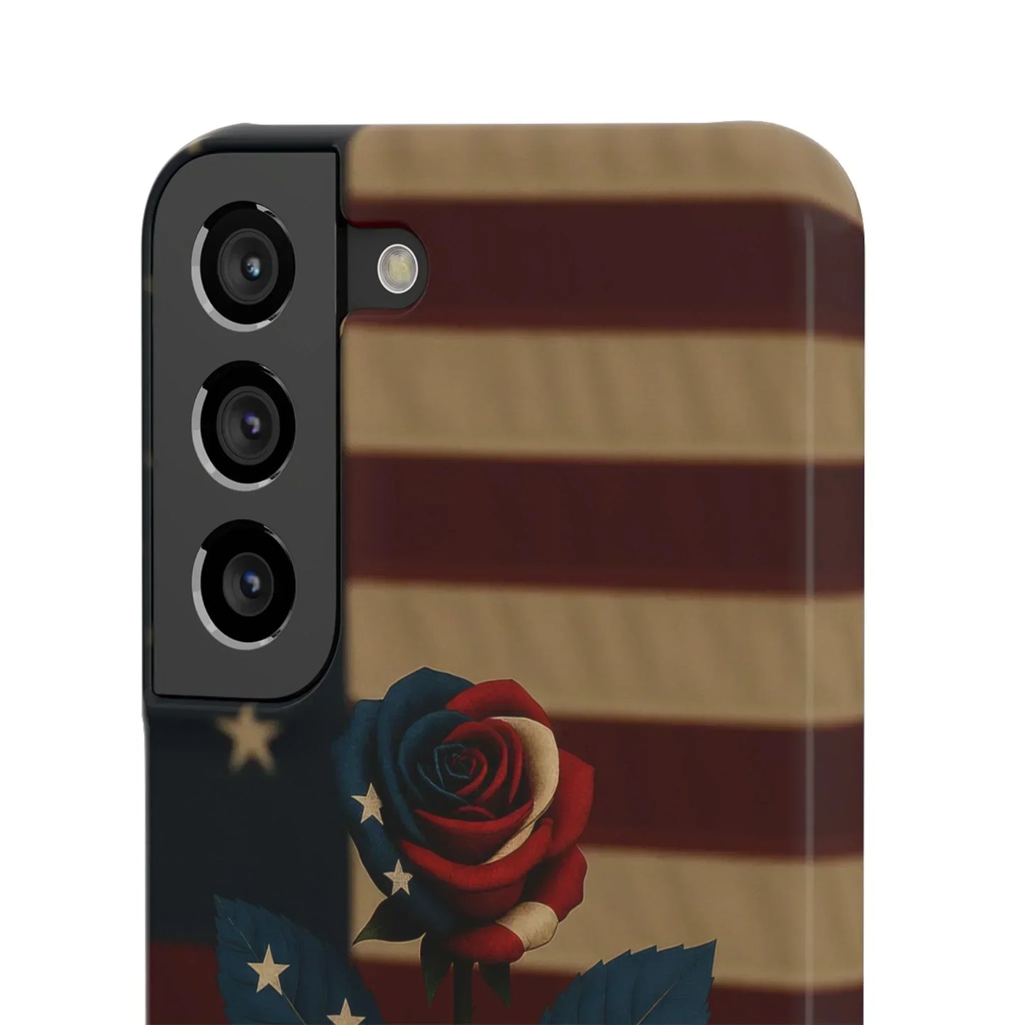 American Rose Flag Phone Case for iPhone 7-16 and Samsung Galaxy S10-S24 Models - KarArmDesign