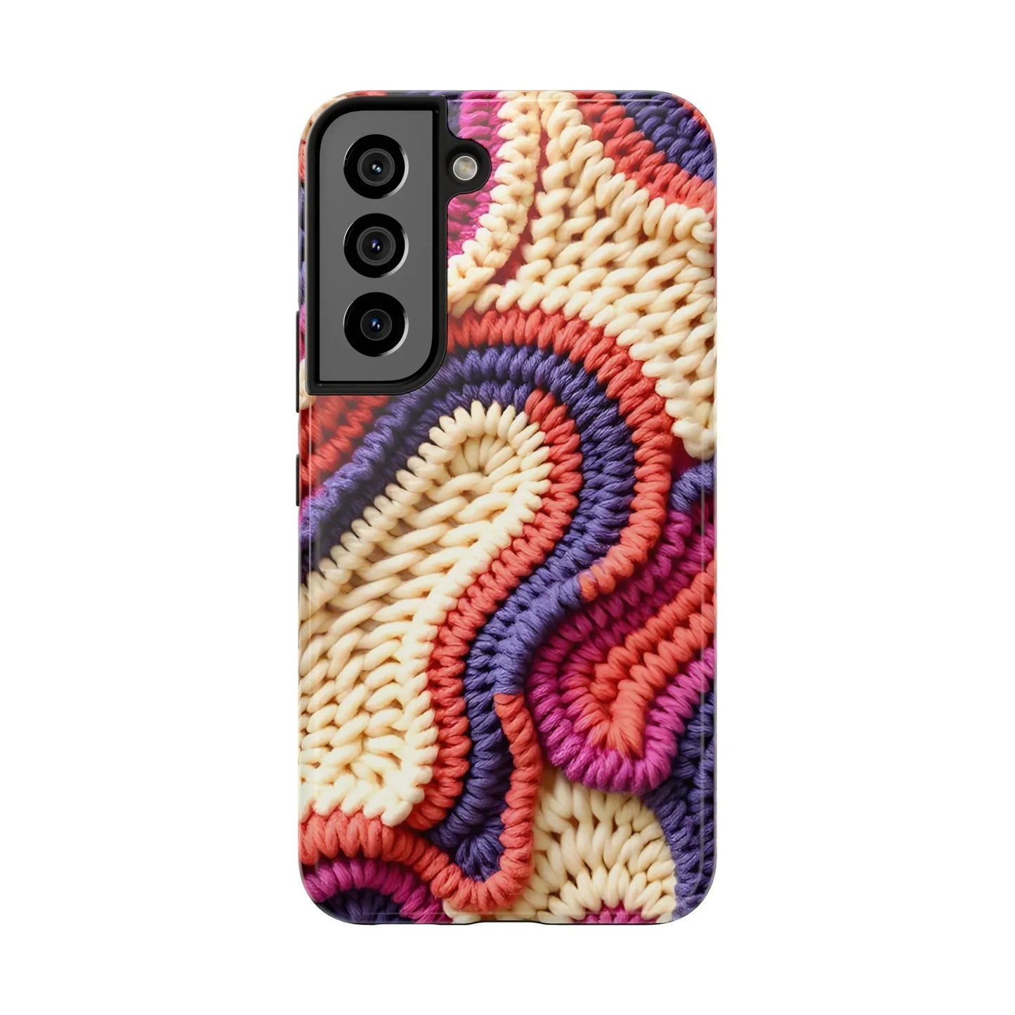 Handwoven Textile Art Phone Case for iPhone 7-16 and Galaxy S21-S24 Models - KarArmDesign