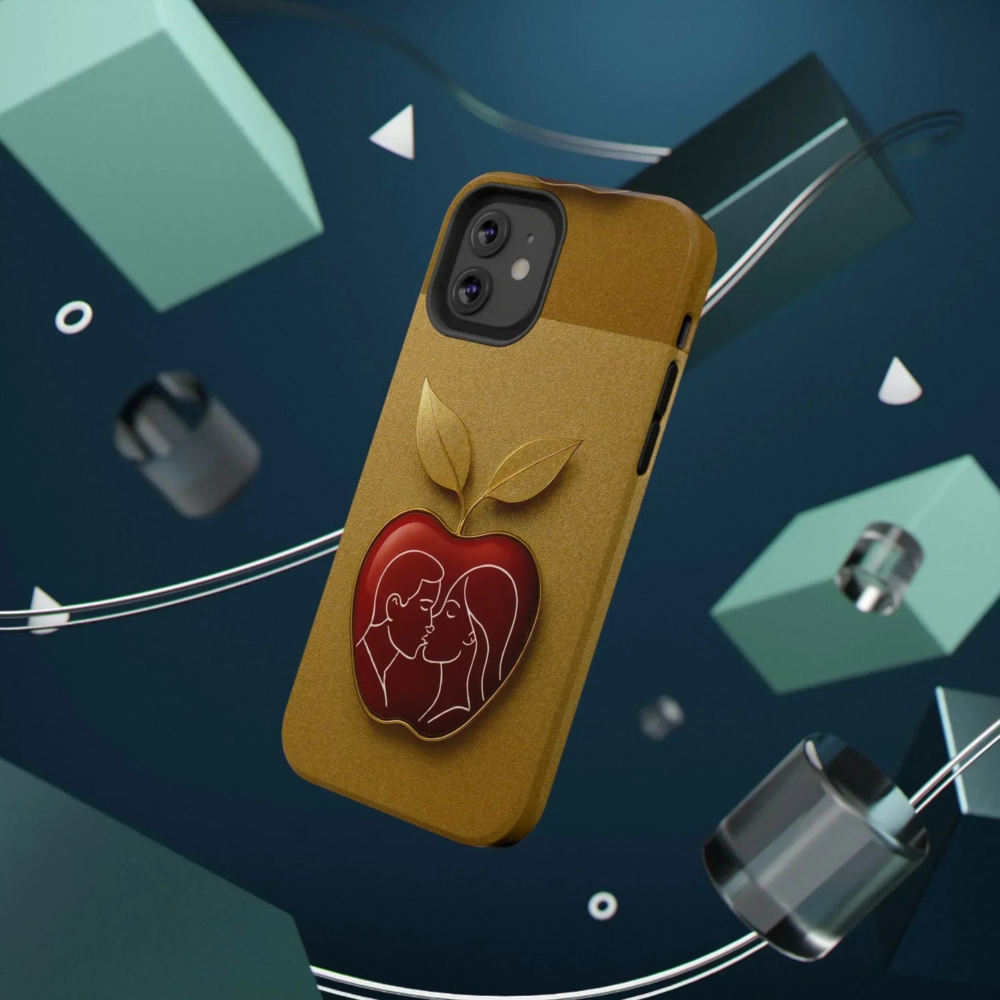Romantic Apple Phone Case for iPhone 12-16 Models - KarArmDesign