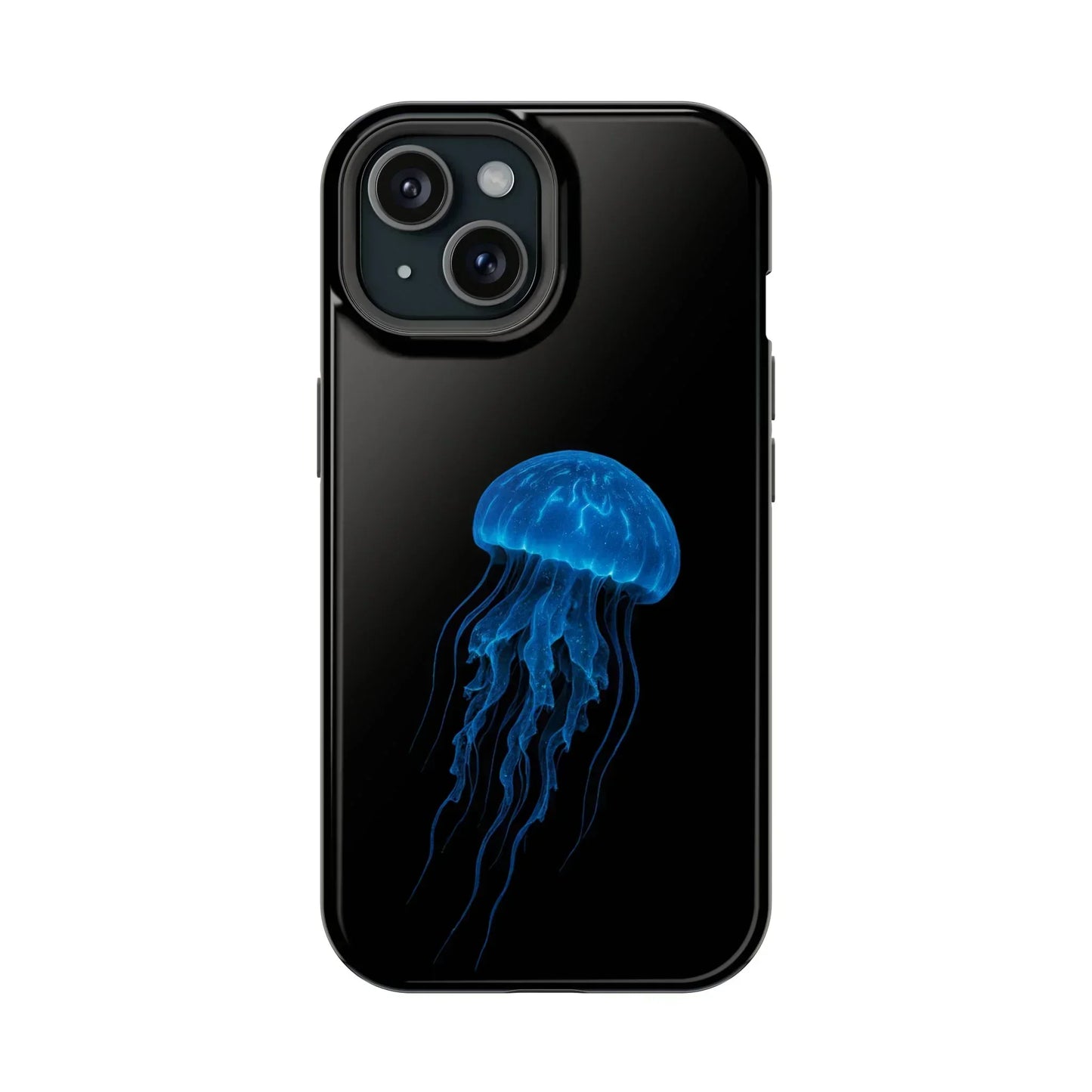 Blue Jellyfish Phone Case for iPhone 12-16 and Samsung Galaxy S21-S22 Models - KarArmDesign