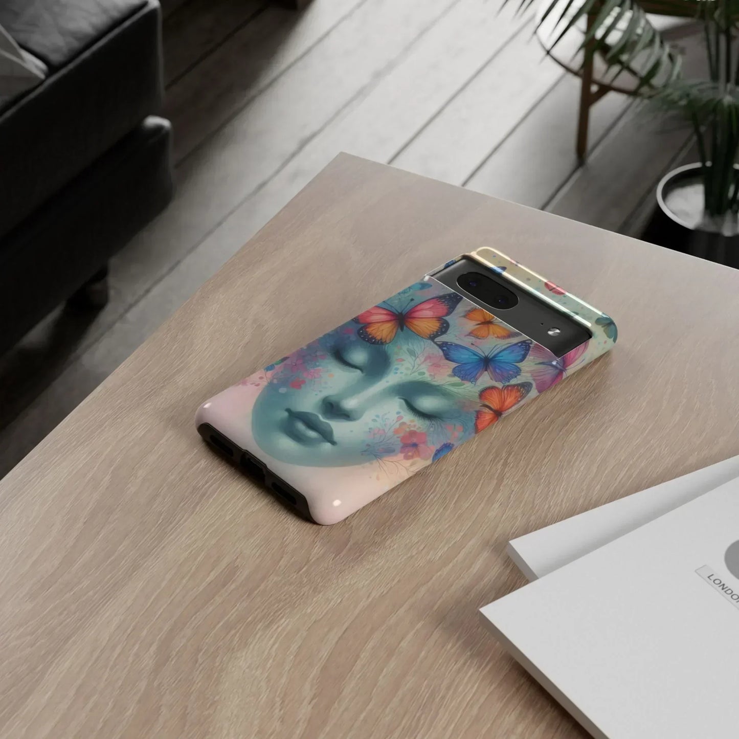 Butterfly Bloom Dreamy Woman Phone Case for Galaxy and Pixel - KarArmDesign