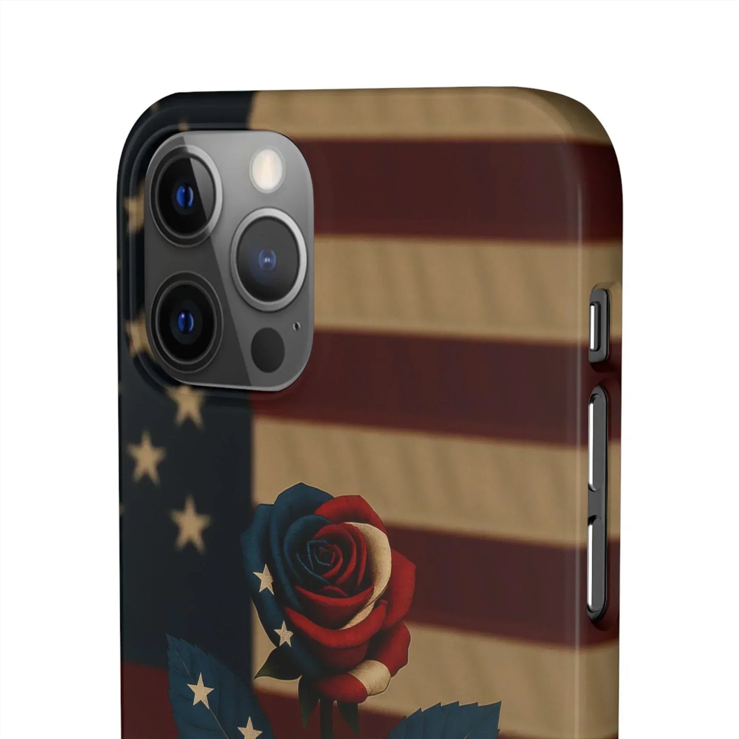 American Rose Flag Phone Case for iPhone 7-16 and Samsung Galaxy S10-S24 Models - KarArmDesign