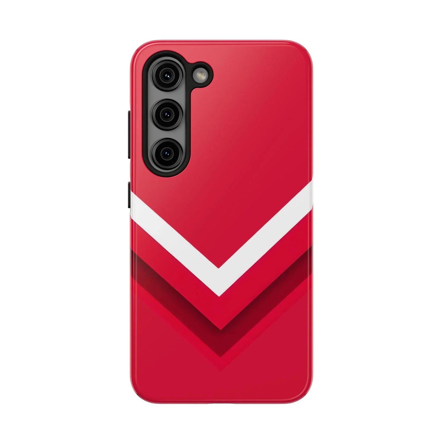 Red Chevron Armor โ Tough Phone Case for iPhone 7โ16 & Galaxy S21โS24 Models - KarArmDesign