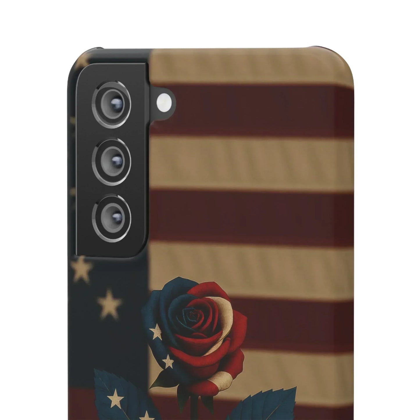 American Rose Flag Phone Case for iPhone 7-16 and Samsung Galaxy S10-S24 Models - KarArmDesign