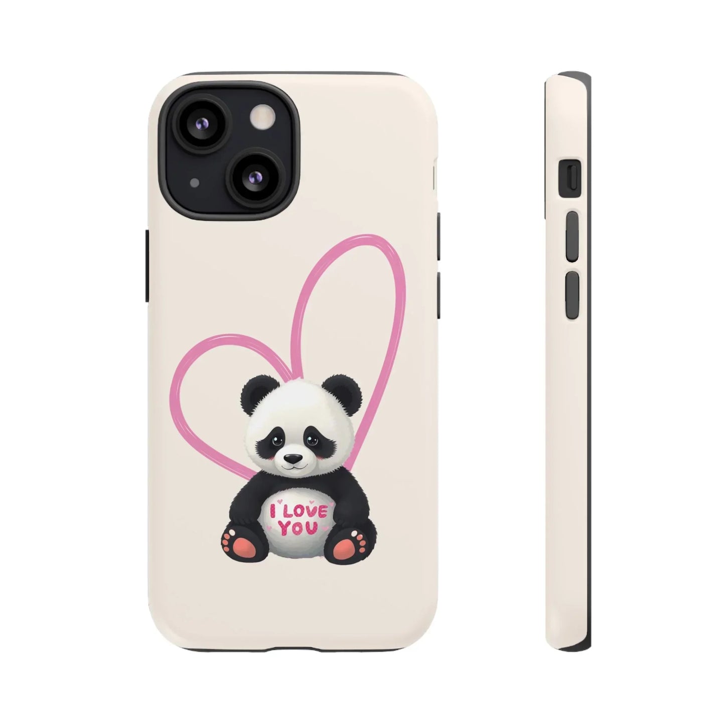 Cute Panda Heart Love Phone Case for iPhone 8-16 Models - KarArmDesign
