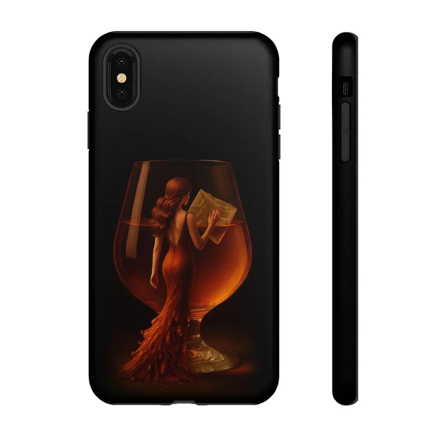 Elegant Midnight Lady Phone Case for iPhone 8-16 and Google Pixel up to 9 Models - KarArmDesign