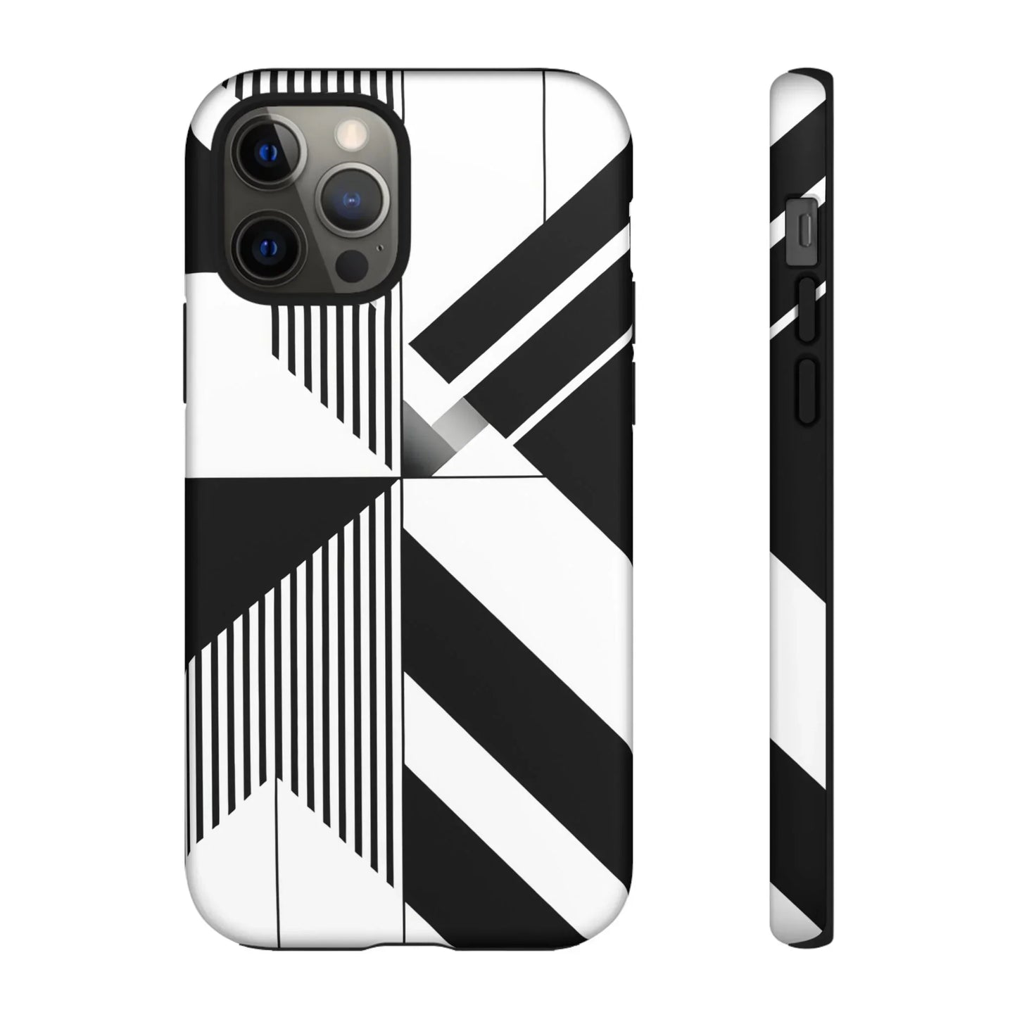 Monochrome Tough Phone Case for iPhone 11-16 and Samsung Galaxy S10–S25 Models - KarArmDesign