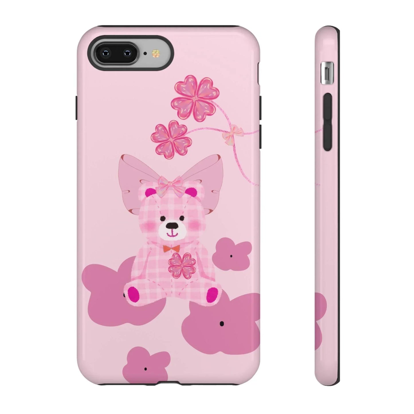 Pink Teddy Bear Phone Cases for iPhone, Pixel and Galaxy Models - KarArmDesign