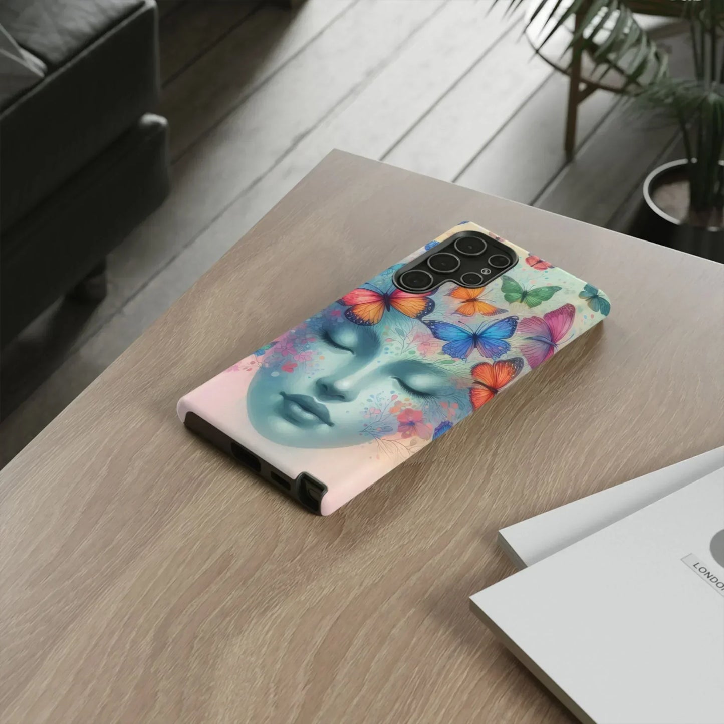 Butterfly Bloom Dreamy Woman Phone Case for Galaxy and Pixel - KarArmDesign