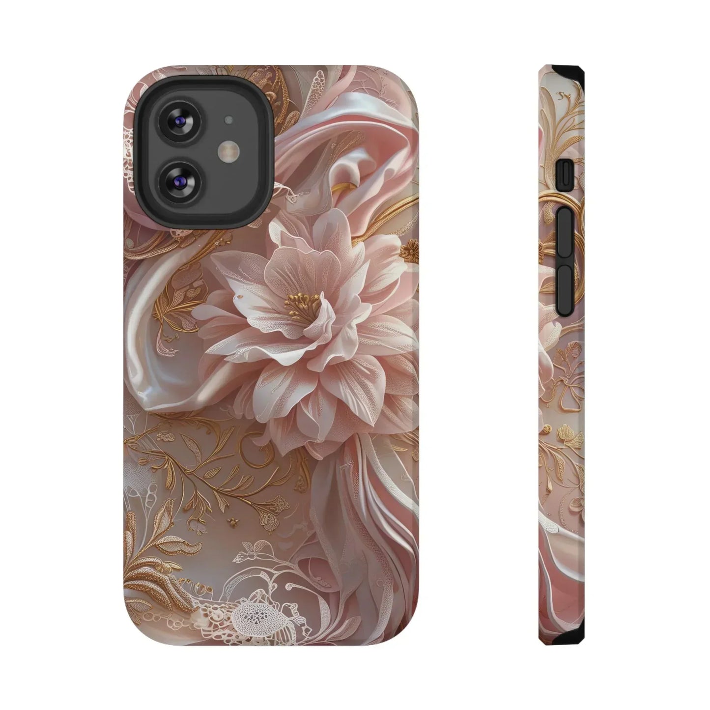 Elegant Floral Impact-Resistant Phone Case for iPhone 12-16 and Samsung Galaxy S21-S22 Models - KarArmDesign