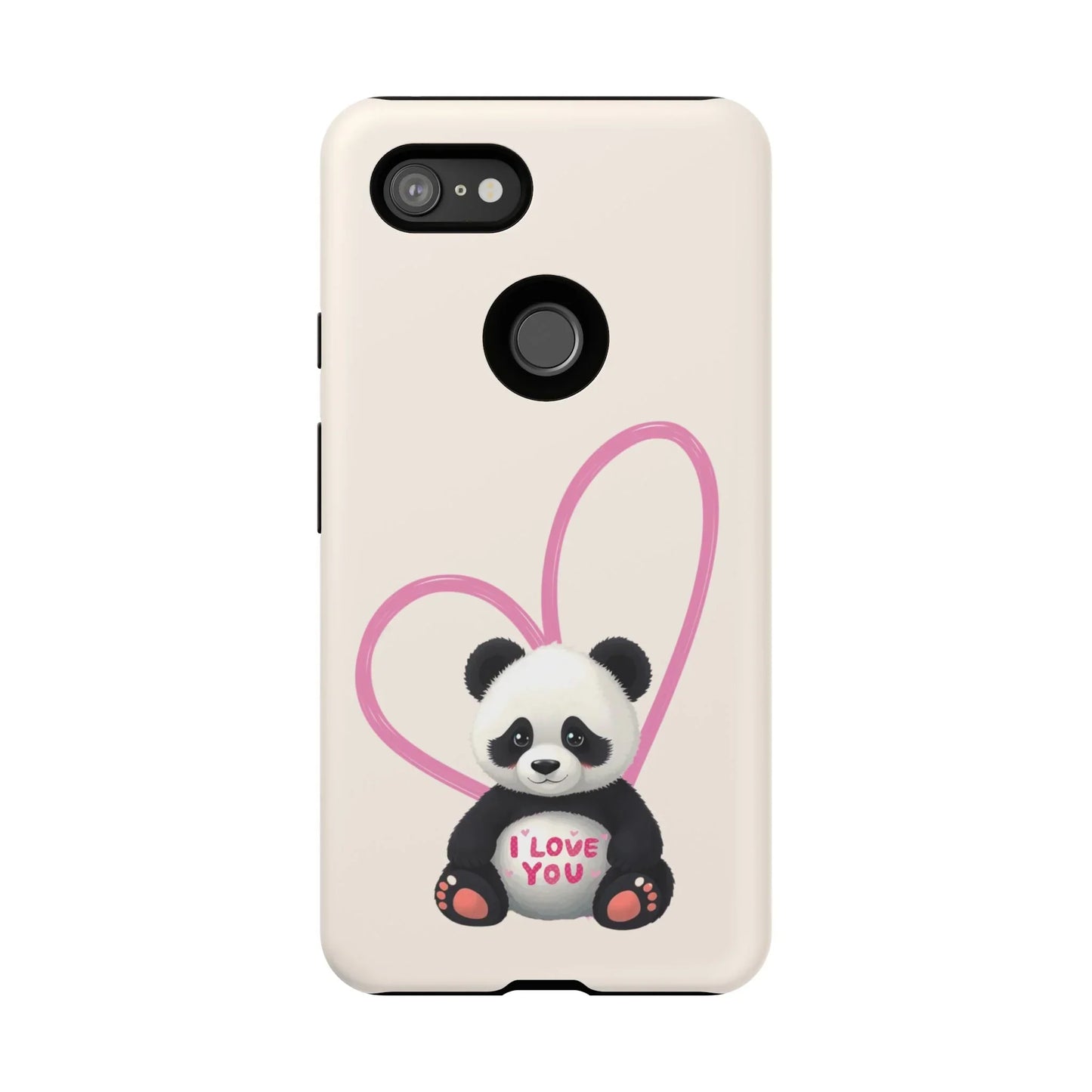 Cute Panda Heart Love Phone Case for Google Pixel up to 9 Models - KarArmDesign
