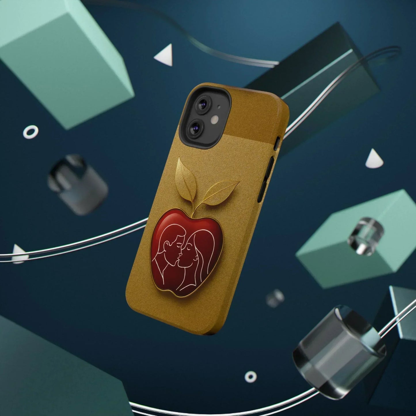 Romantic Apple Phone Case for iPhone 12-16 Models - KarArmDesign