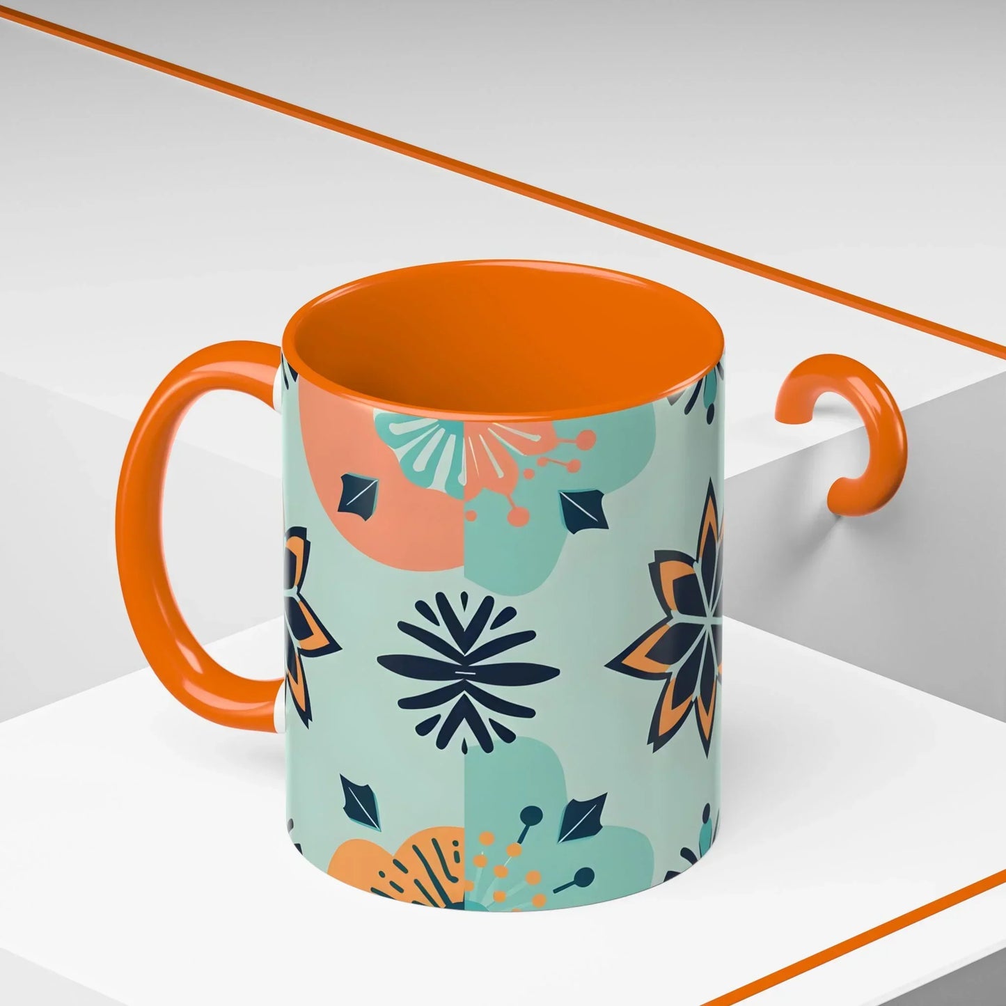 Floral Ornament Coffee Mug – 11oz - KarArmDesign