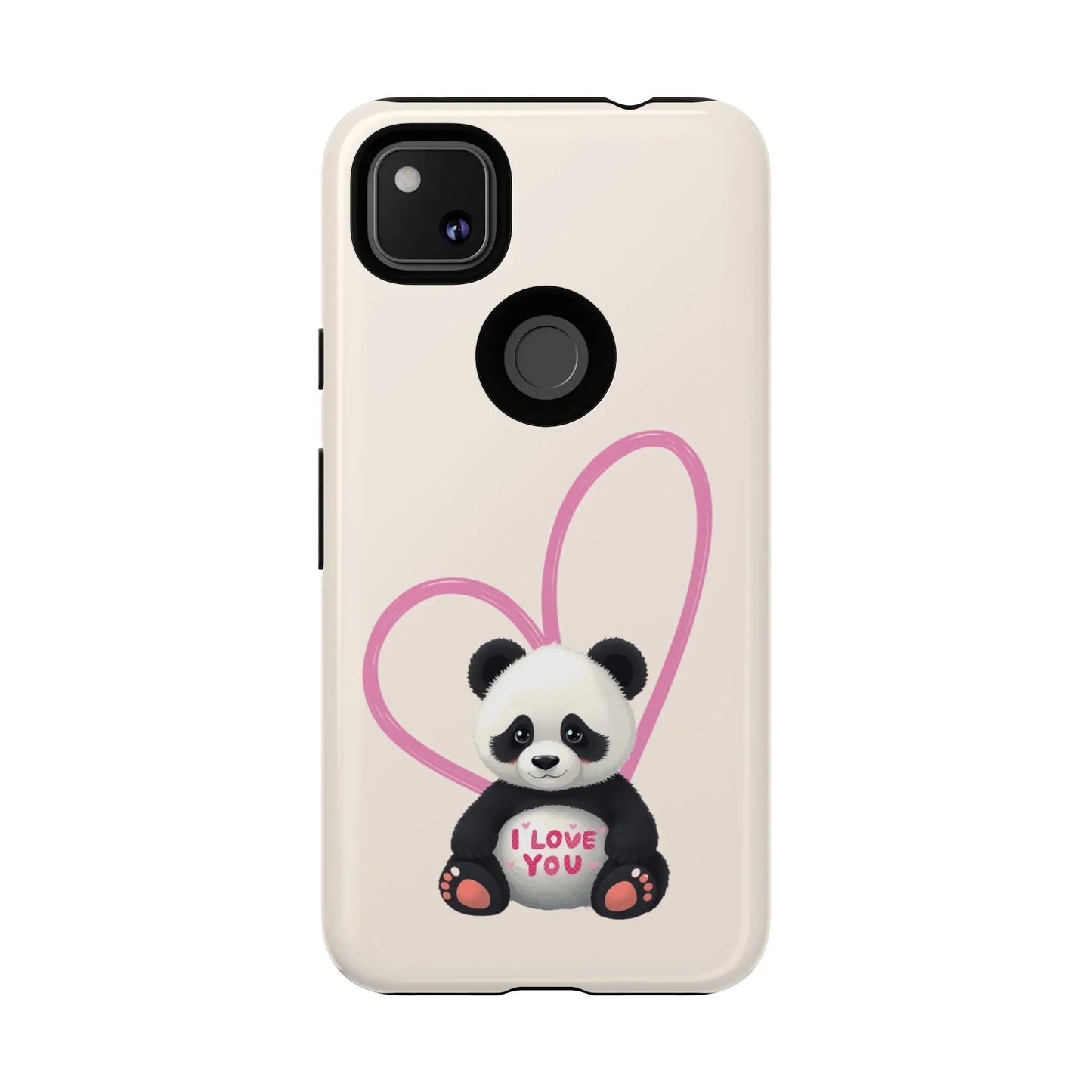 Cute Panda Heart Love Phone Case for Google Pixel up to 9 Models - KarArmDesign