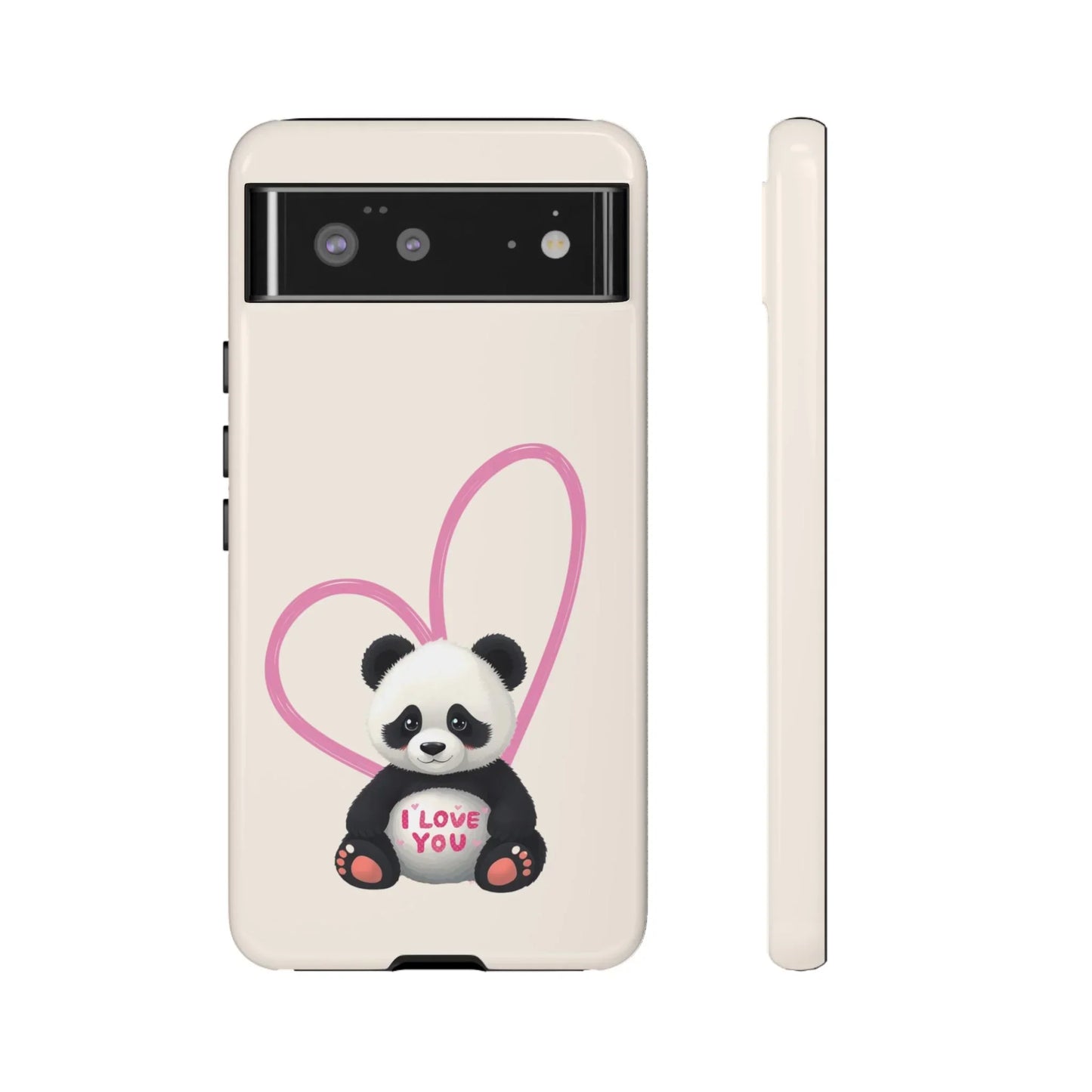 Cute Panda Heart Love Phone Case for Google Pixel up to 9 Models - KarArmDesign