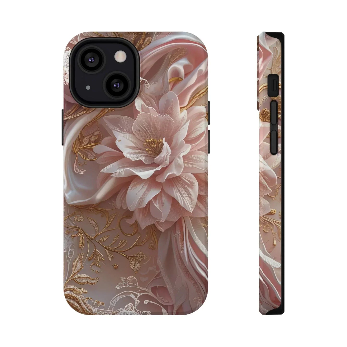 Elegant Floral Impact-Resistant Phone Case for iPhone 12-16 and Samsung Galaxy S21-S22 Models - KarArmDesign