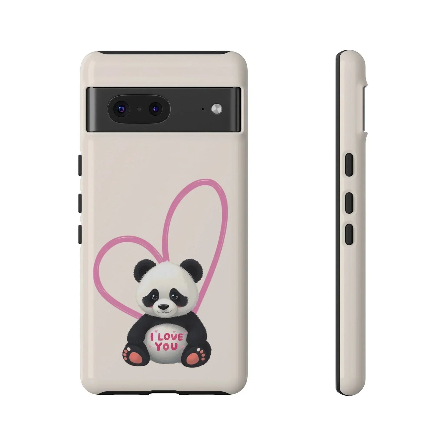 Cute Panda Heart Love Phone Case for Google Pixel up to 9 Models - KarArmDesign