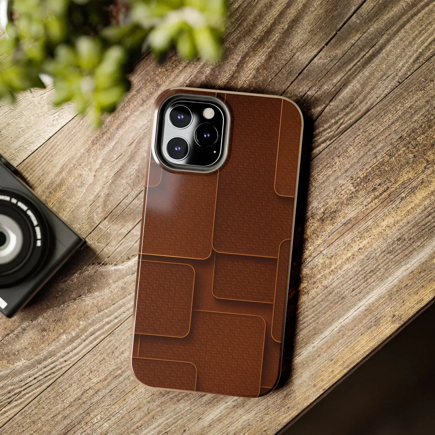 Textured Brown Phone Case for iPhone 7-16 and Samsung Galaxy S21-S24 Models - KarArmDesign