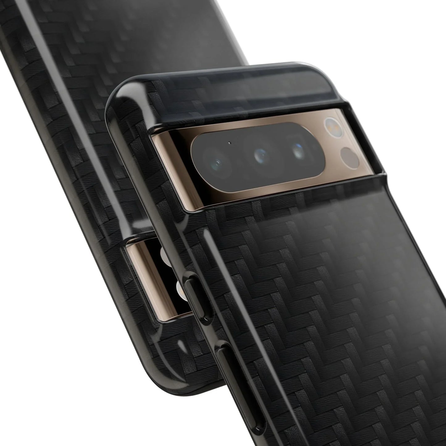 Black Carbon Phone Case Tough Case for iPhone 8-16 and Google Pixel up to 9 Models - KarArmDesign