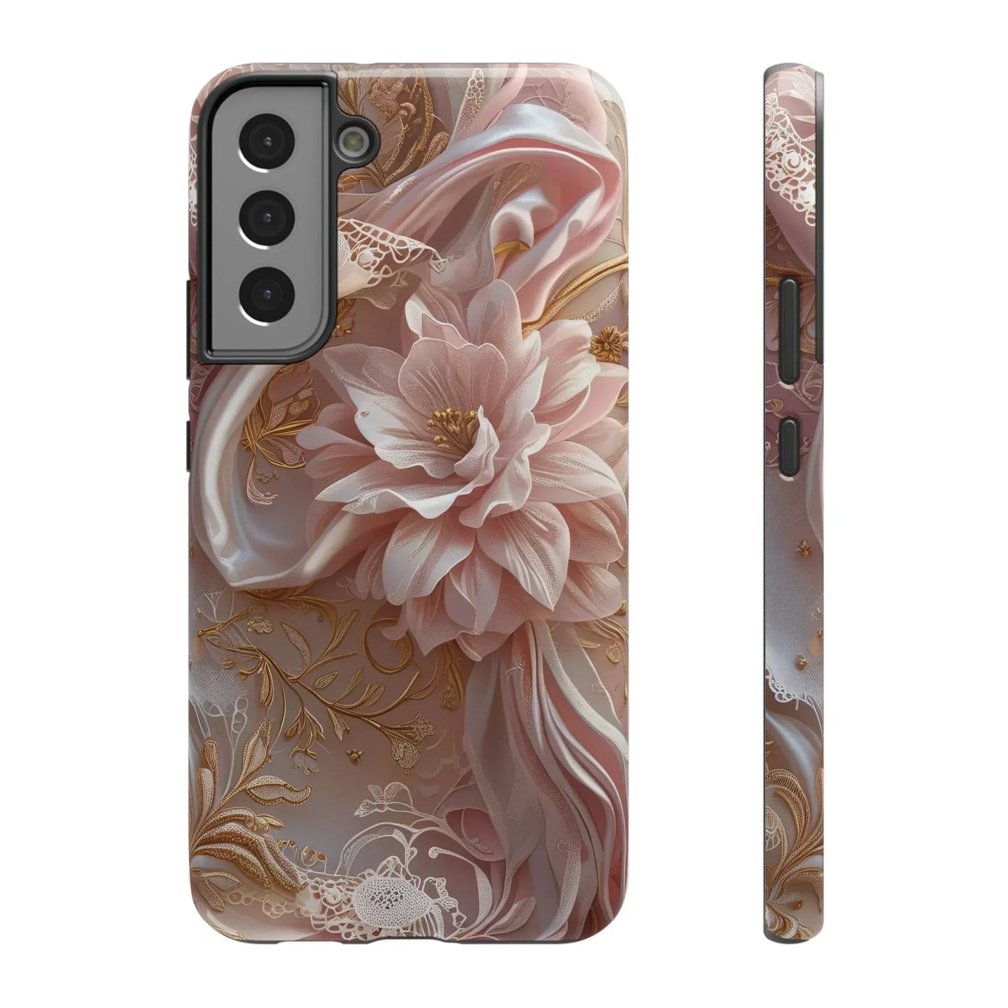Elegant Floral Impact-Resistant Phone Case for iPhone 12-16 and Samsung Galaxy S21-S22 Models - KarArmDesign