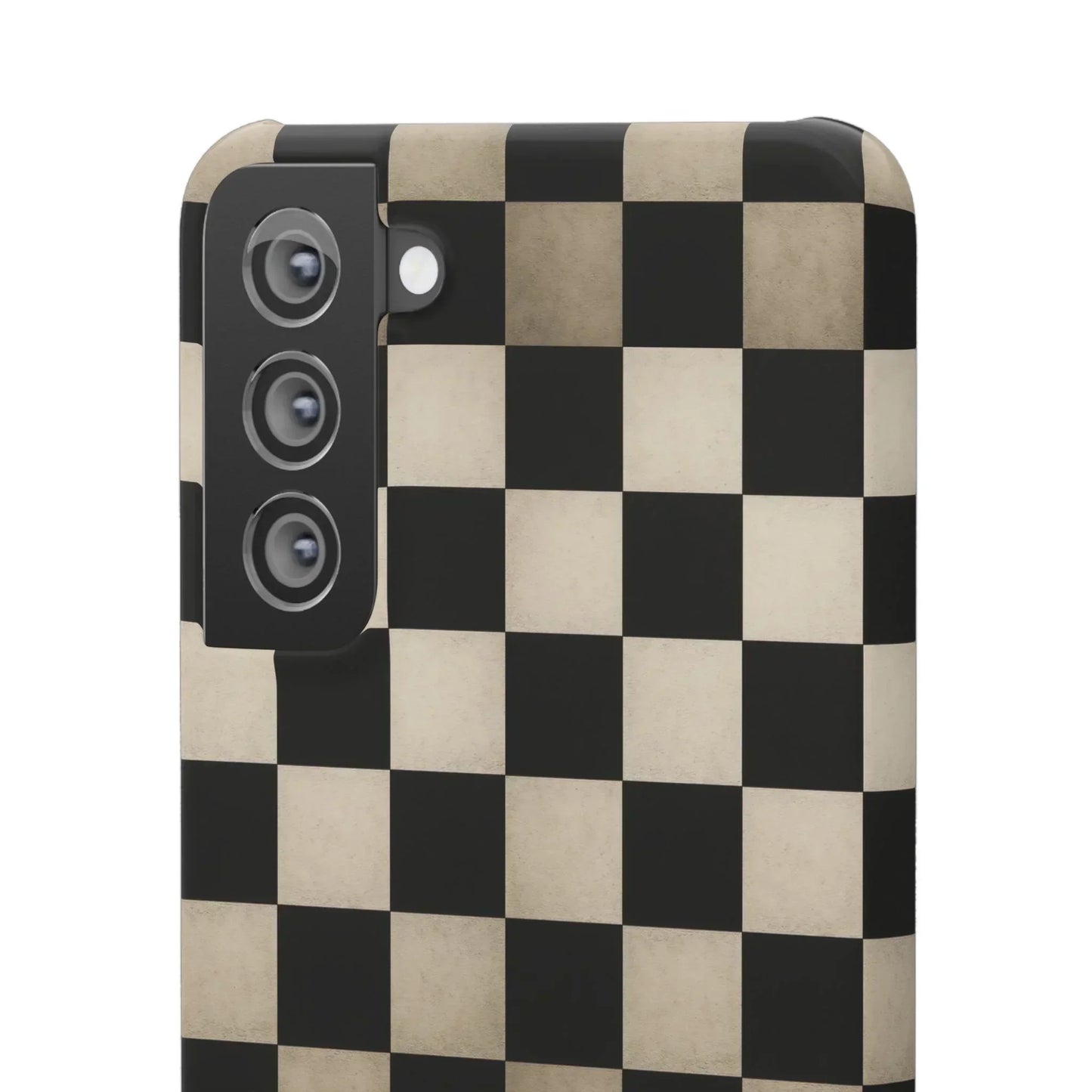 Stylish Matte Checker Phone Case for iPhone 7-16 and Samsung Galaxy S10-S24 Models - KarArmDesign