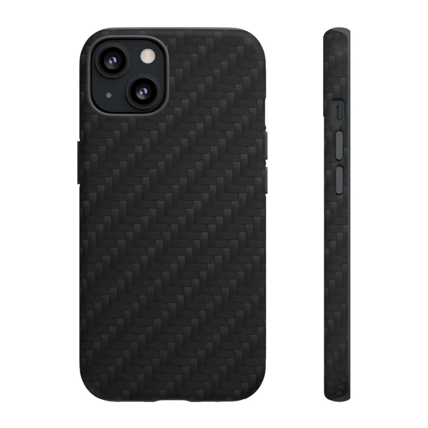 Black Carbon Phone Case Tough Case for iPhone 8-16 and Google Pixel up to 9 Models - KarArmDesign