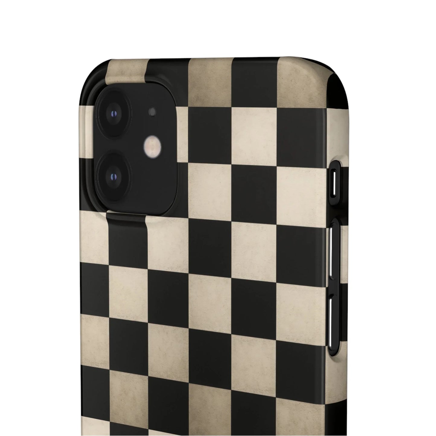 Stylish Matte Checker Phone Case for iPhone 7-16 and Samsung Galaxy S10-S24 Models - KarArmDesign