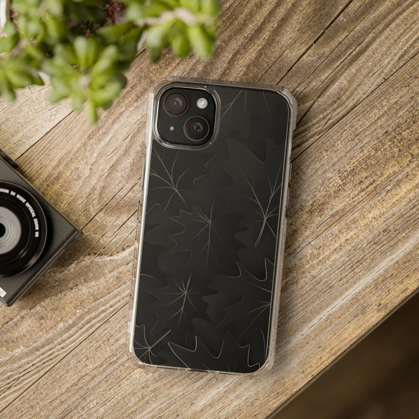 Botanical Noir Phone Case for iPhone 14-16 Models - KarArmDesign