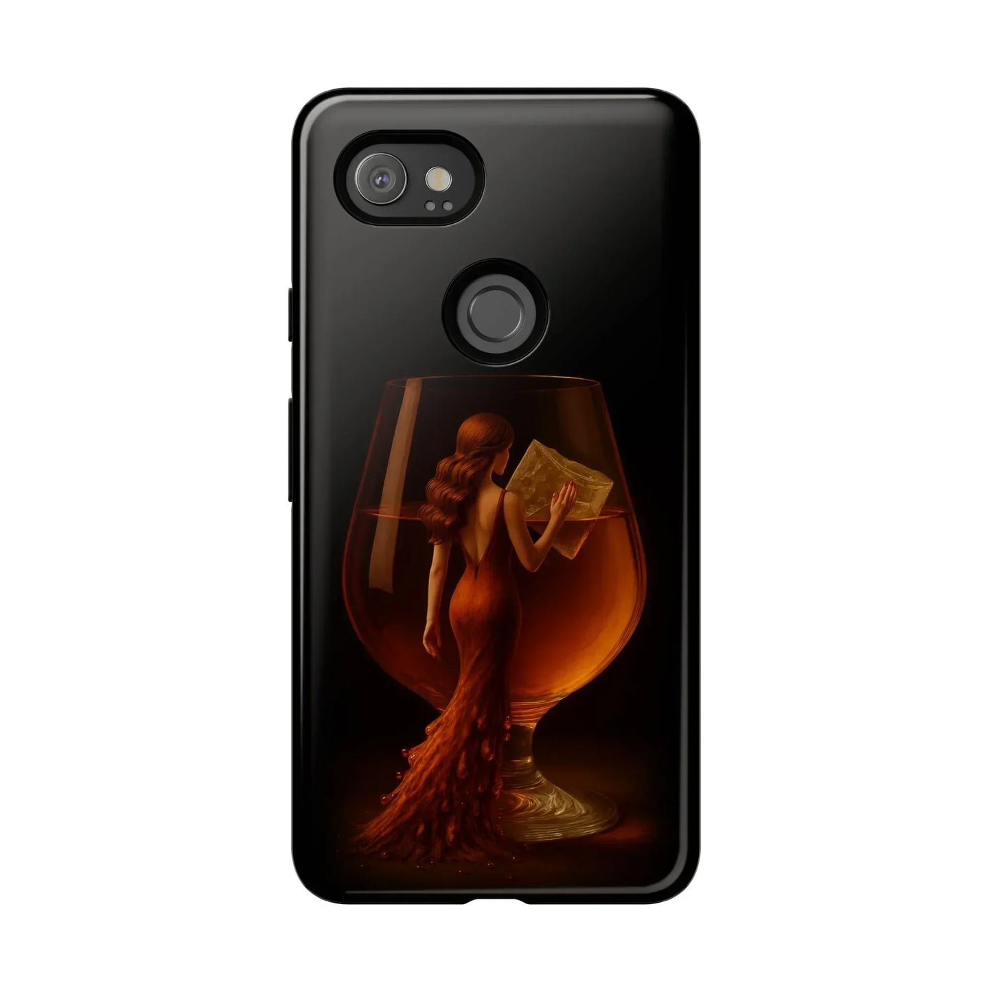Elegant Midnight Lady Phone Case for iPhone 8-16 and Google Pixel up to 9 Models - KarArmDesign