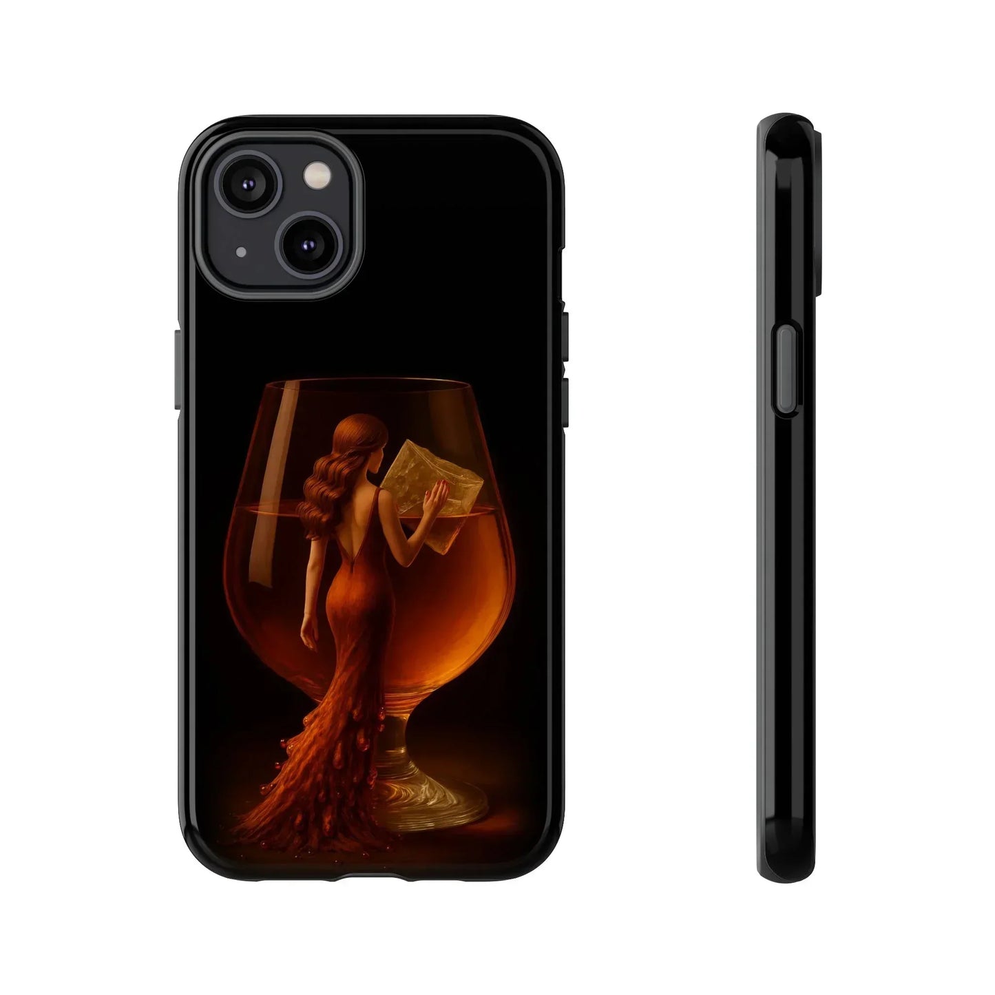 Elegant Midnight Lady Phone Case for iPhone 8-16 and Google Pixel up to 9 Models - KarArmDesign
