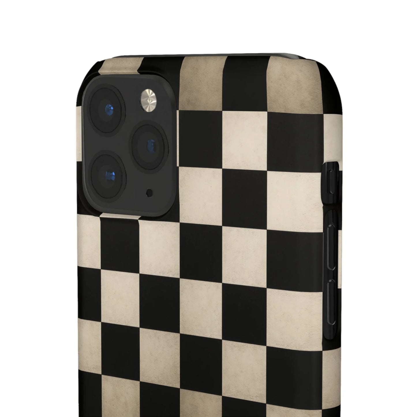 Stylish Matte Checker Phone Case for iPhone 7-16 and Samsung Galaxy S10-S24 Models - KarArmDesign