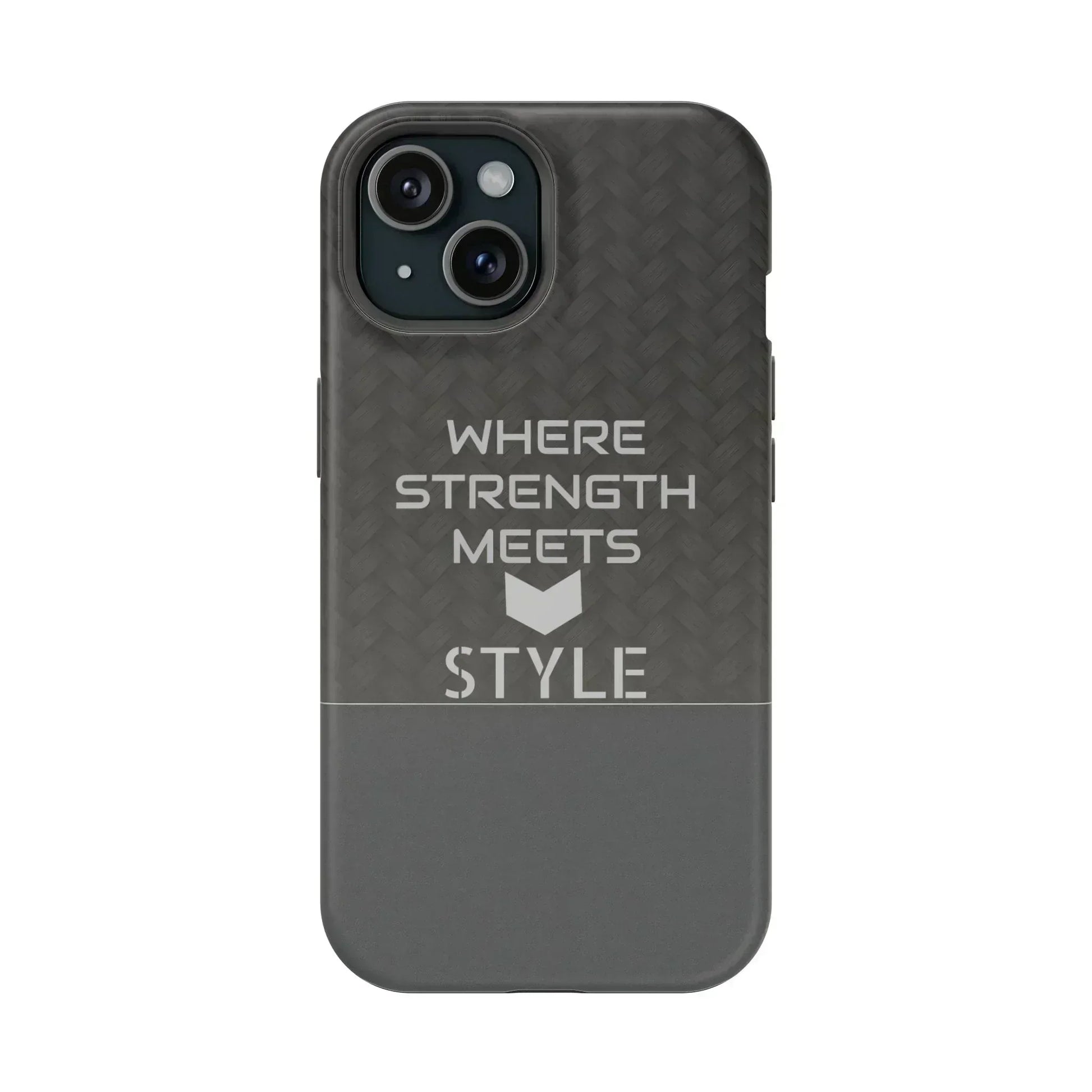 Gray Carbon Phone Case for iPhone 12-16 and Galaxy S21-S22 - KARARMDESIGN