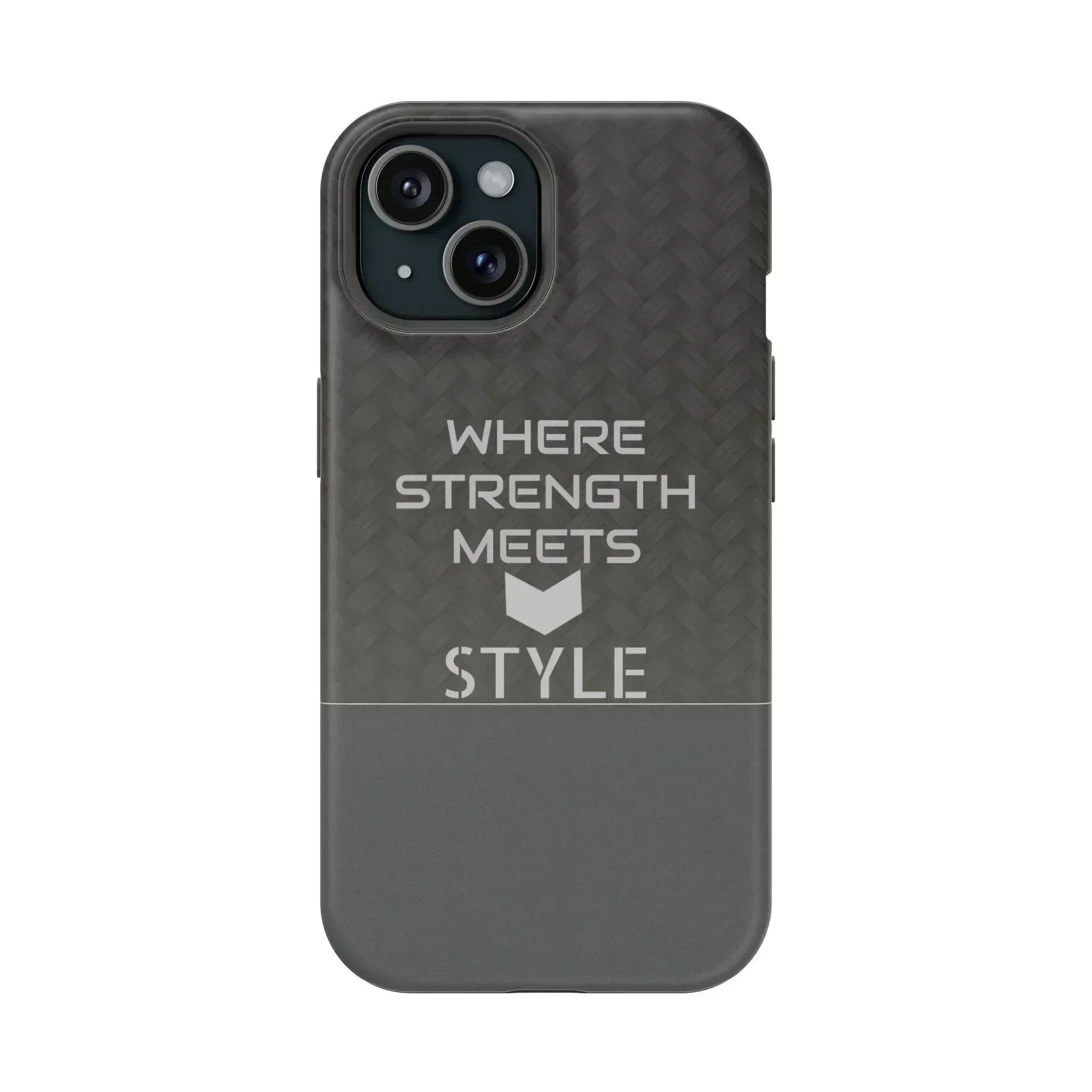Gray Carbon Phone Case for iPhone 12-16 and Galaxy S21-S22 - KARARMDESIGN