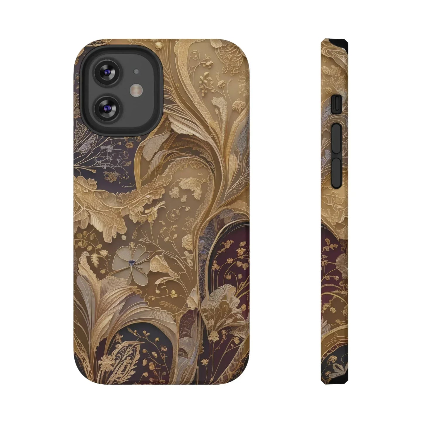 Botanical Luxury Design Impact-Resistant Phone Case for iPhone 12-16 and Galaxy S21-S22 Models - KarArmDesign