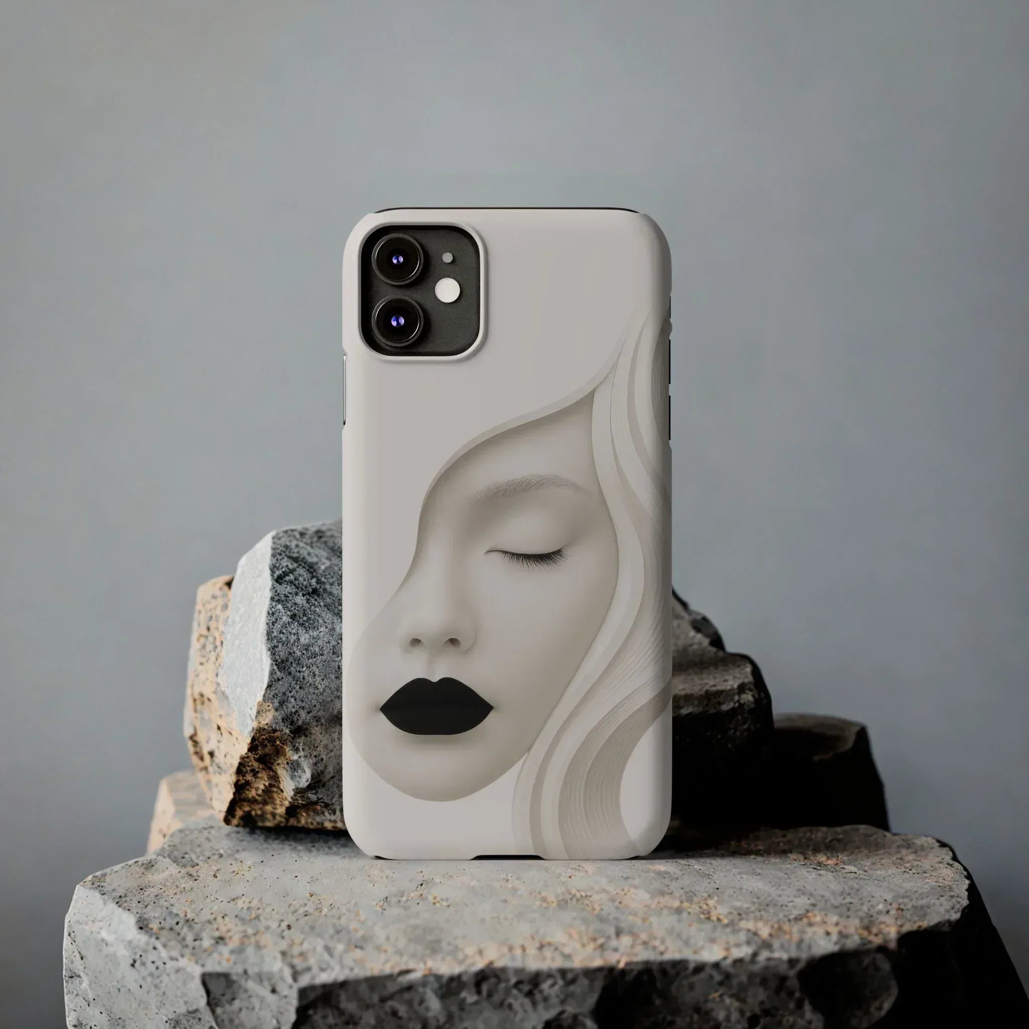 Minimalist Face Phone Case for iPhone 11-17 - KARARMDESIGN