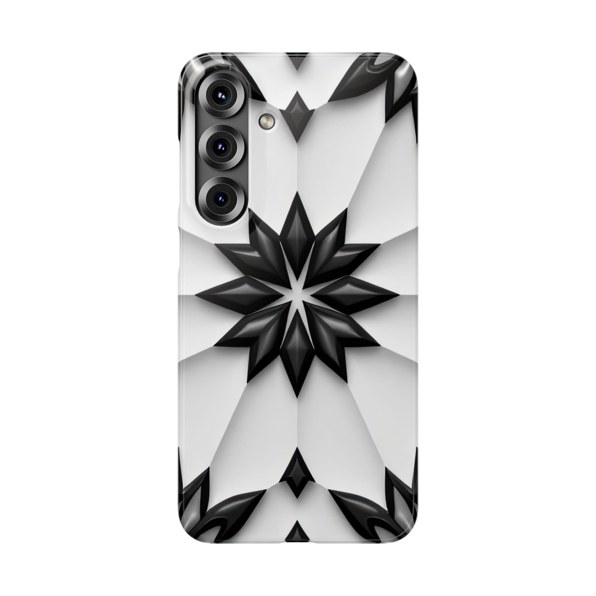 Black & White Geometric Snap Case for iPhone & Samsung Galaxy