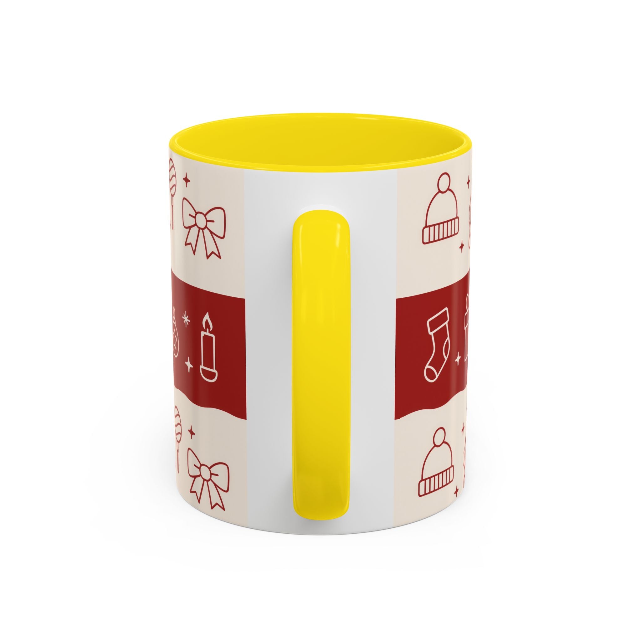 Holiday Cheer Icons Mug - Accent Coffee Mug (11, 15oz)