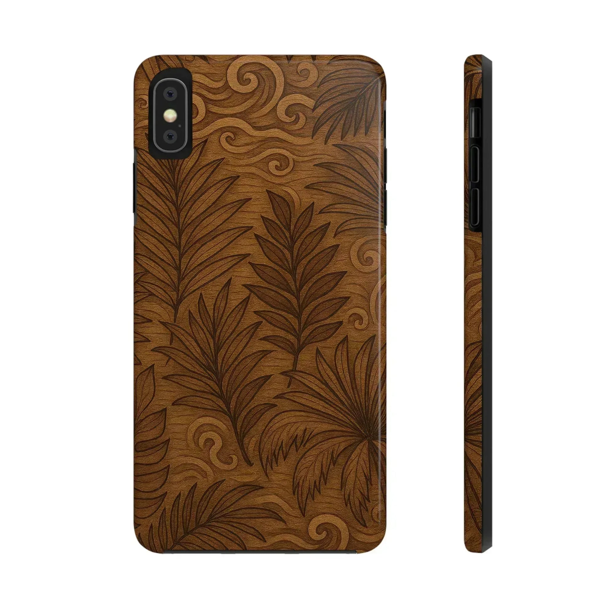 Wood Leaf Armor Phone Case for iPhone and Galaxy - KARARMDESIGN
