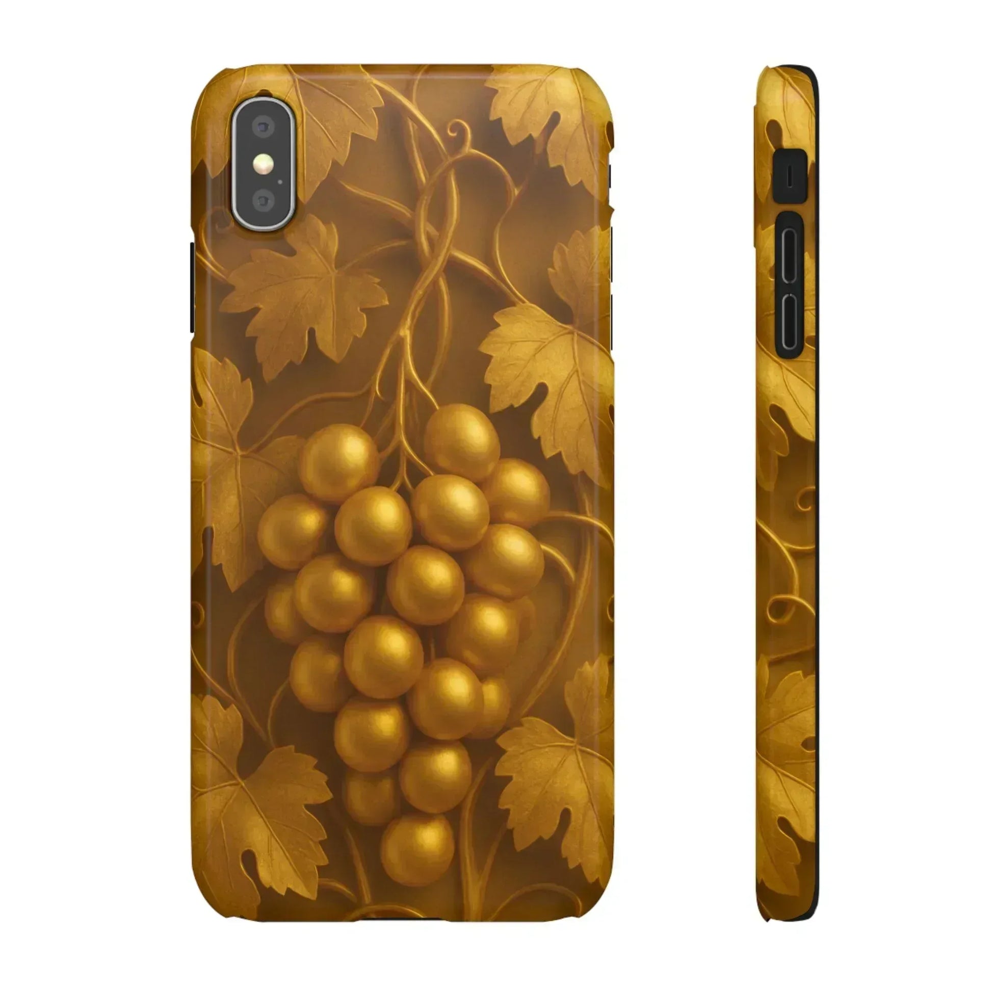 Golden Grapes Phone Case for iPhone 8–16 - KARARMDESIGN