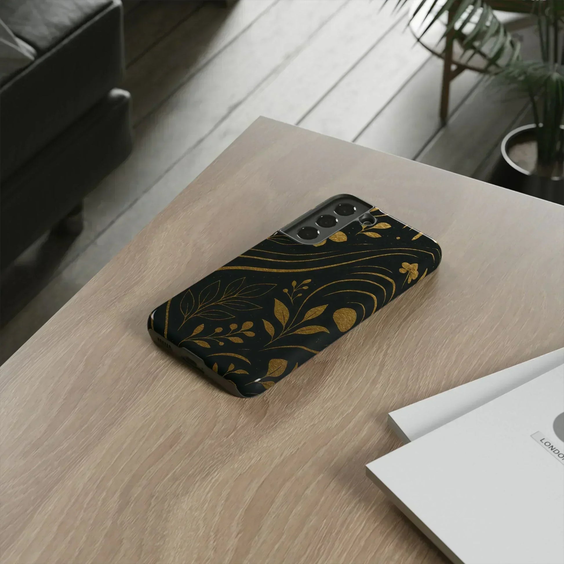 Foil Frenzy Abstract Gold Pattern Phone Case for Samsung Galaxy and Google Pixel - KarArmDesign