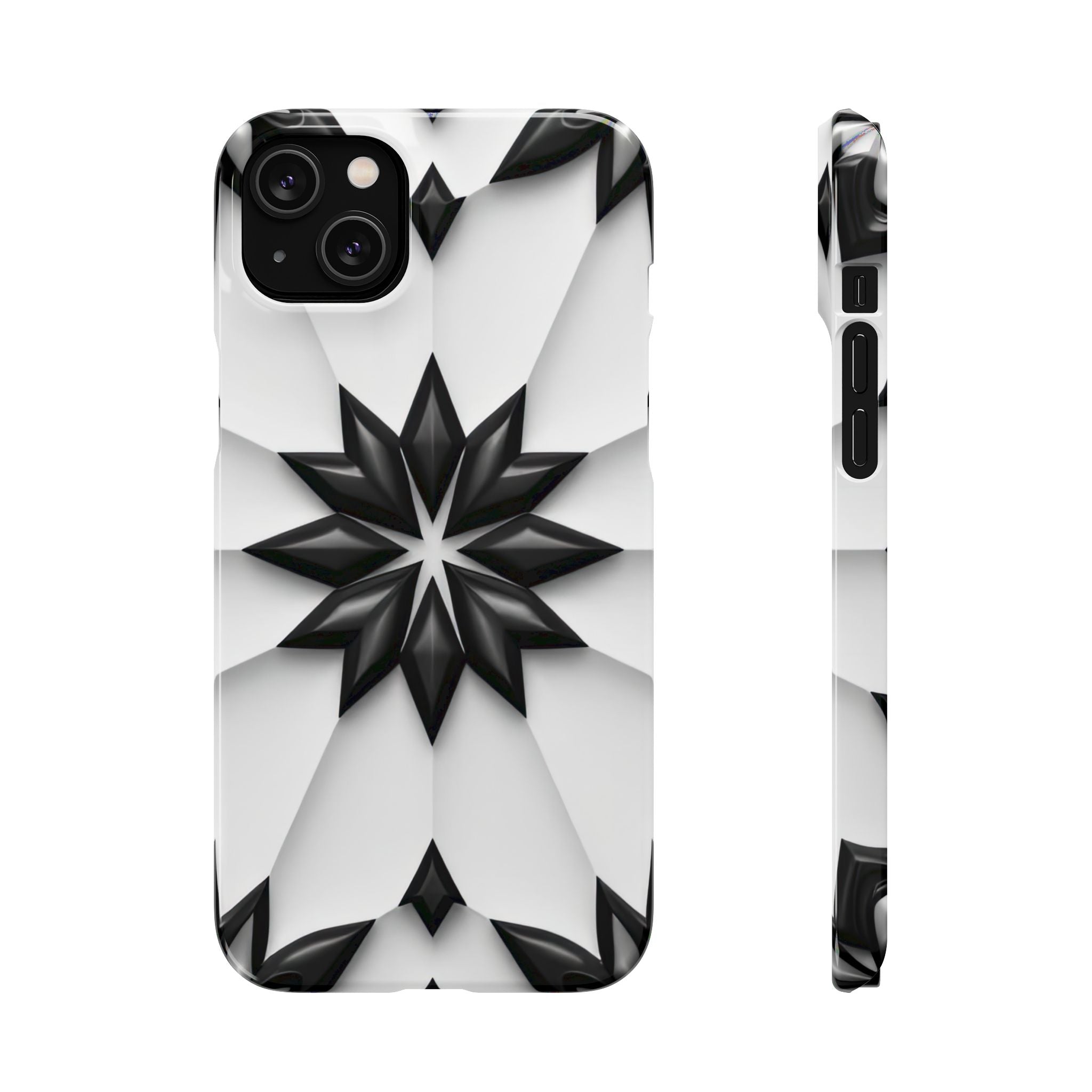 Black & White Geometric Snap Case for iPhone & Samsung Galaxy