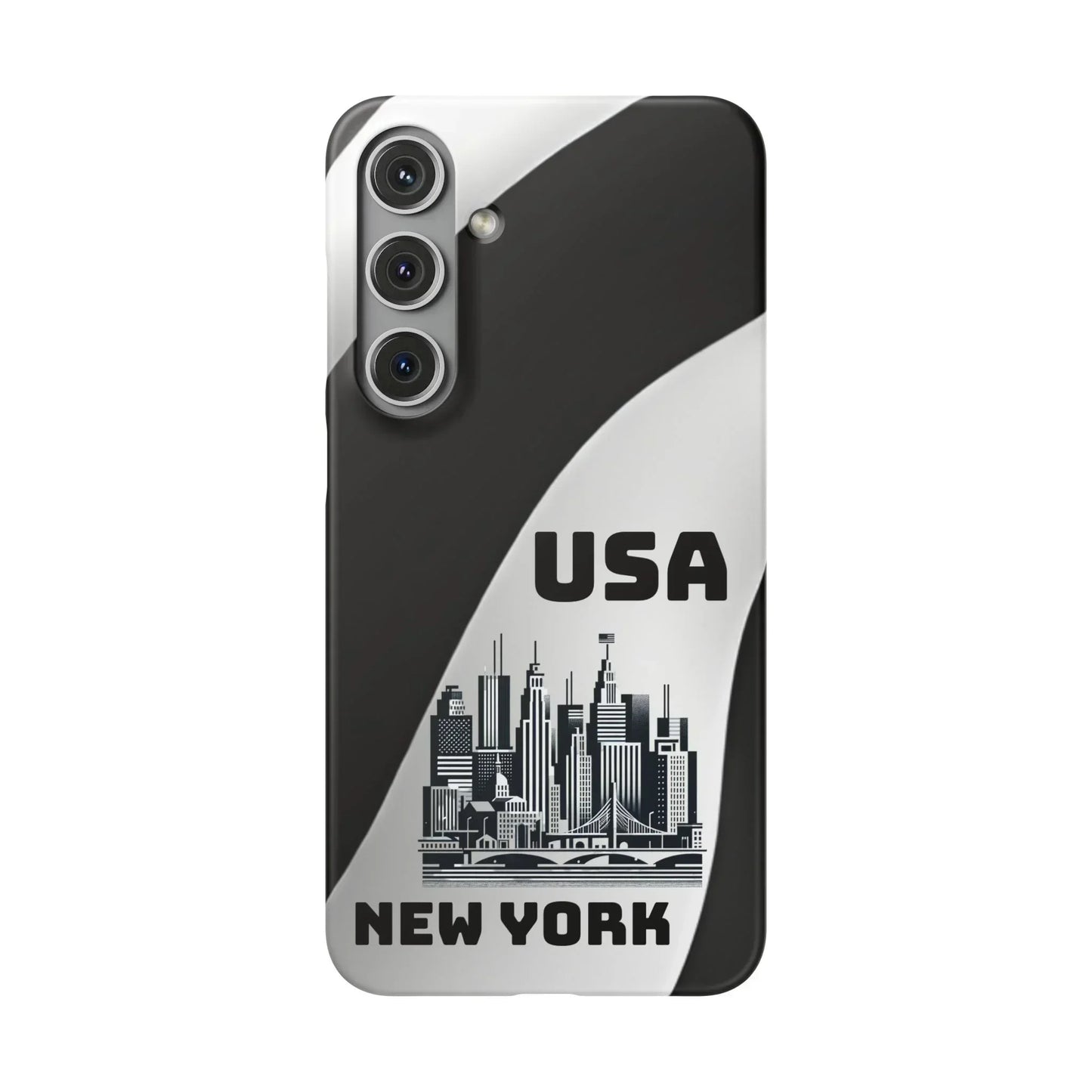 Monochrome New York City Skyline Phone Case for iPhone, Galaxy & Pixel - KarArmDesign