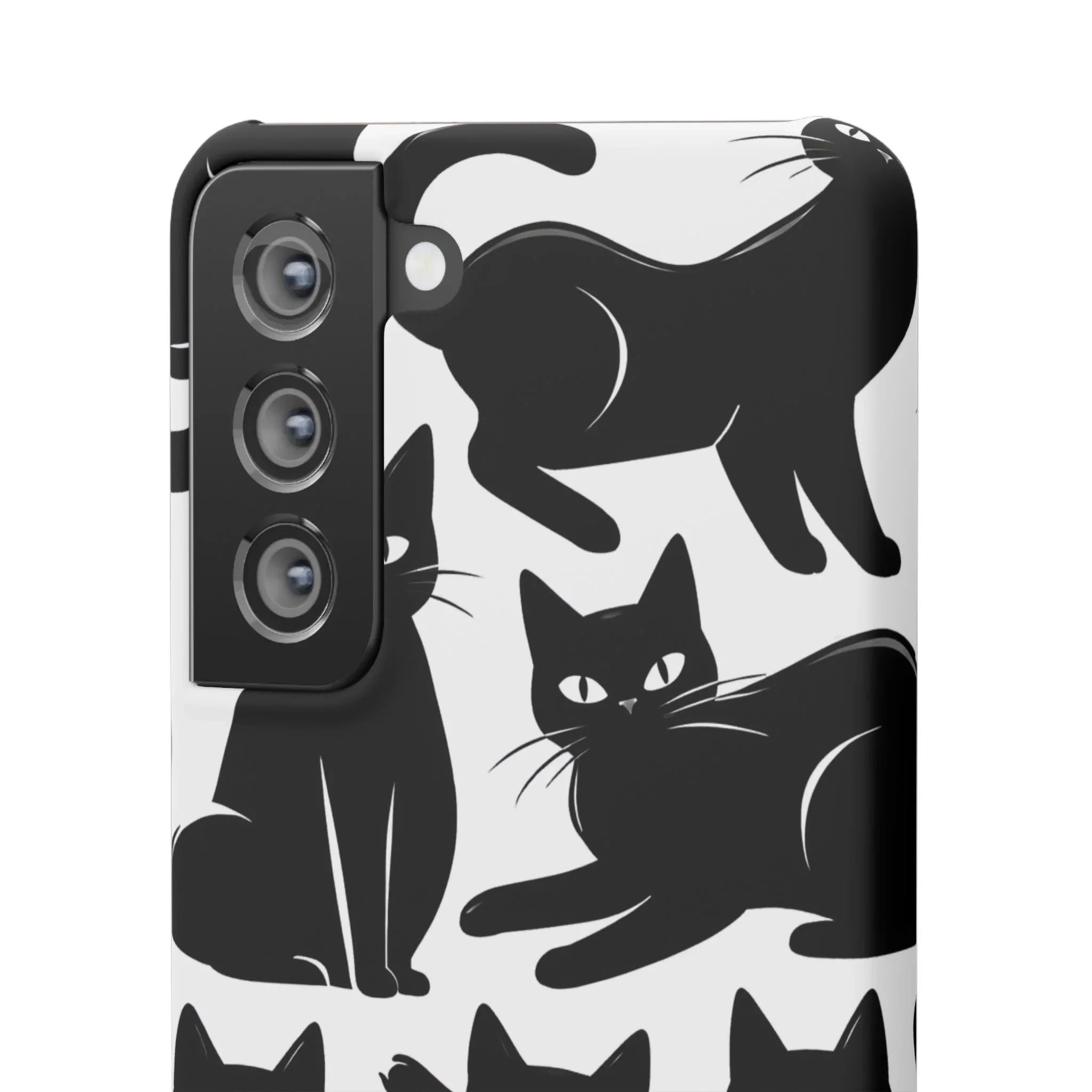 Black Cats Phone Case for iPhone 11-17 and Galaxy S20-S25 - KARARMDESIGN